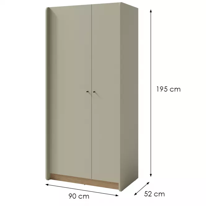 Szekrény Alessio AE3 2D Eukaliptusz V/Tölgy Baltic,2