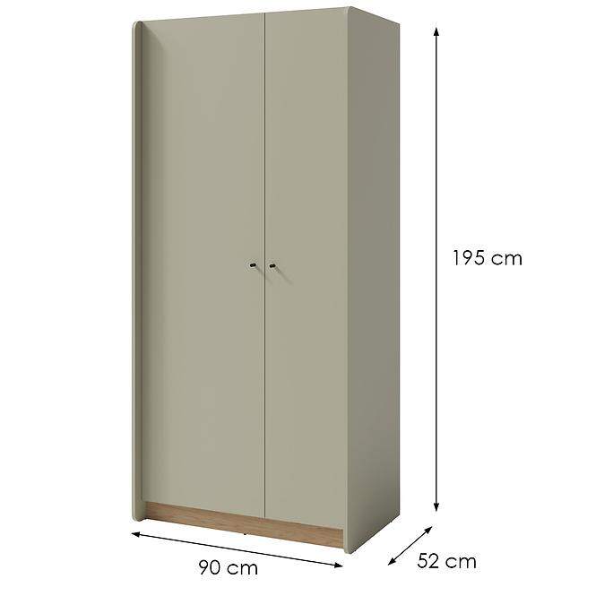 Szekrény Alessio AE3 2D Eukaliptusz V/Tölgy Baltic,2