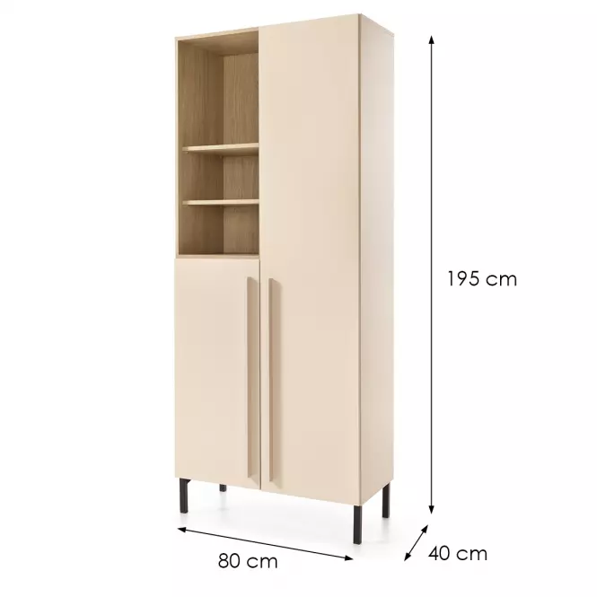 Vitrin Sergio SE3 2D Bézs /Tölgy,2
