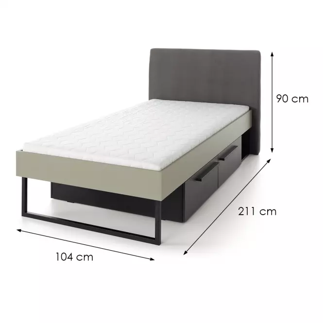 Ágy Sergio SE12  90 Eukaliptusz/ONYX,2