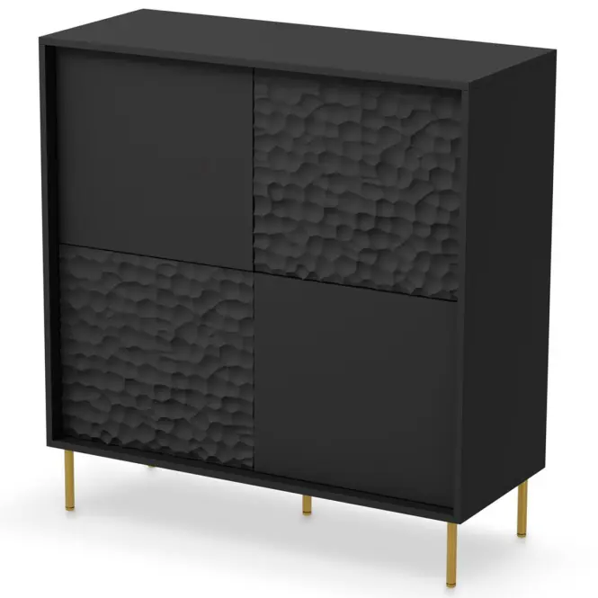 Komód Bullet KM-2 fekete/arany
