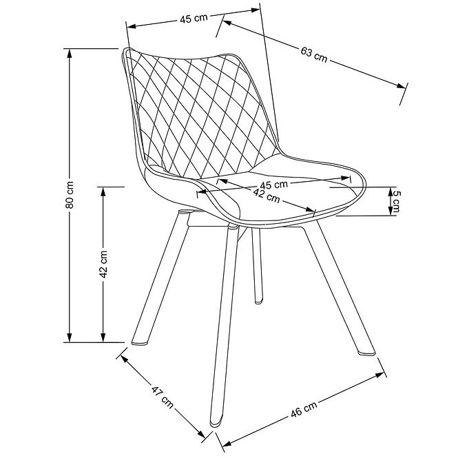 Szék K520 sötét zöld