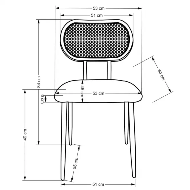 Szék K503 szürke,2