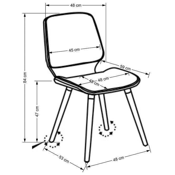 Szék K511 krém/dió