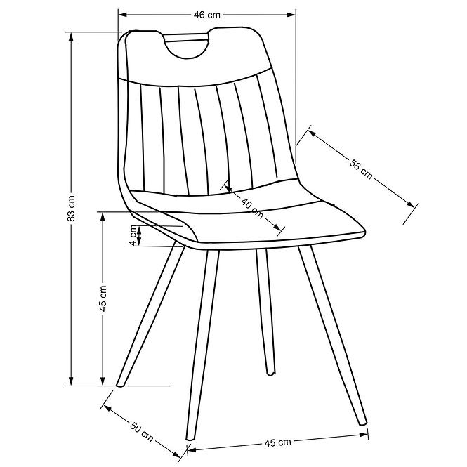Szék K521 sötét zöld