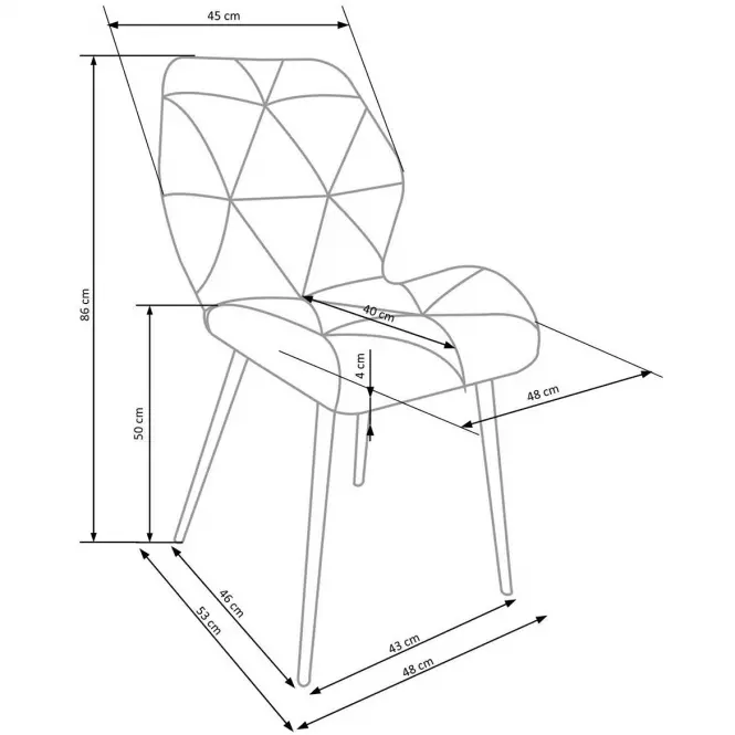 Szék K453 fekete