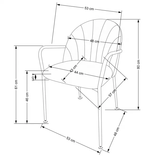 Szék K500 bézs/fekete/arany