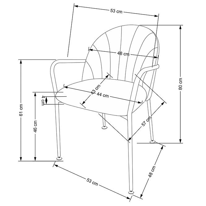 Szék K500 bézs/fekete/arany