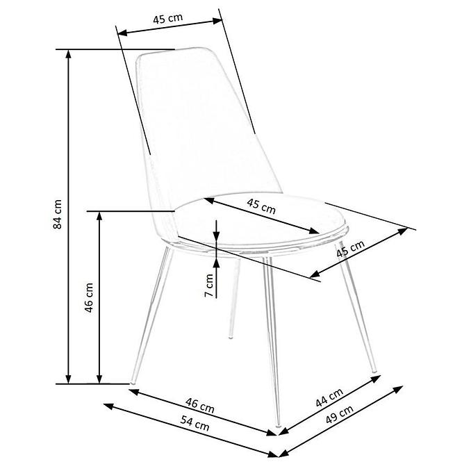 Szék K460 fekete/arany