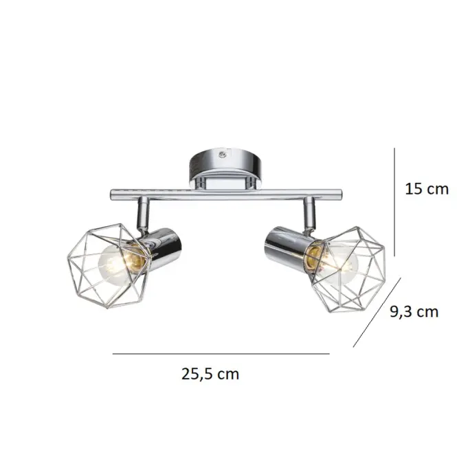 Lámpa 54802-2 LS2 Króm huzal,3