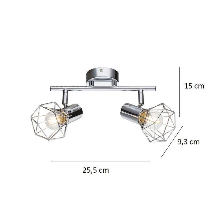 Lámpa 54802-2 LS2 Króm huzal,3