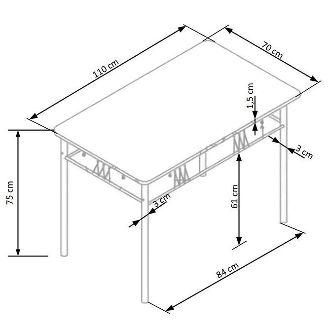 Kerti asztal Faust + 4 székek mdf/acél – sonoma
