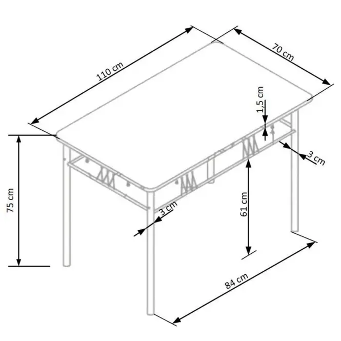 Kerti asztal Faust + 4 székek mdf/acél – sonoma,3