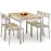 Kerti asztal Malcolm + 4 székek mdf/acél – sonoma
