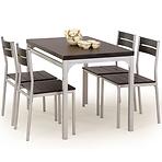 Kerti asztal Malcolm + 4 székek mdf/acél – wenge