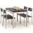 Kerti asztal Malcolm + 4 székek mdf/acél – wenge