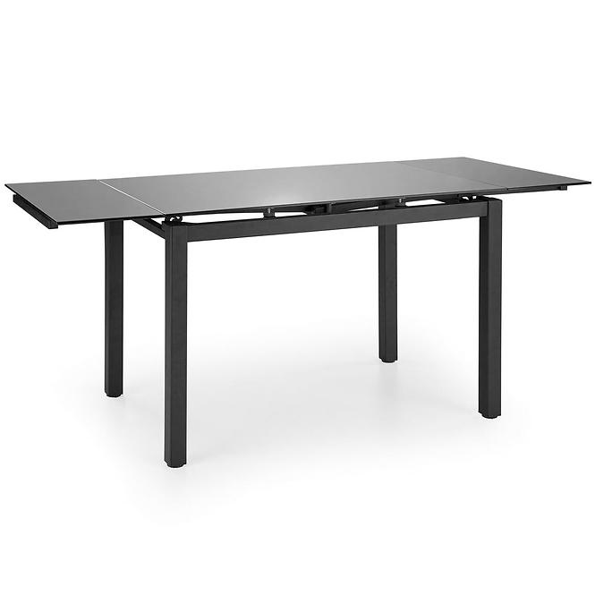Kerti asztal Jasper + 4székek  üveg/fém – fekete/szürke