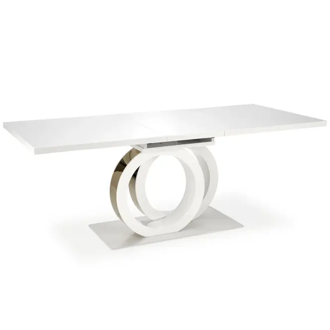 Asztall Galardo 90x160 mdf - fehér/arany