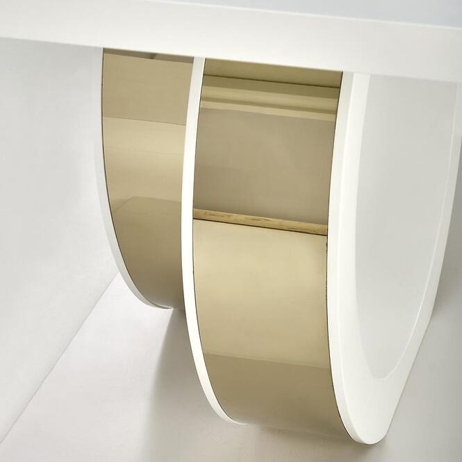 Asztall Galardo 90x160 mdf - fehér/arany,5