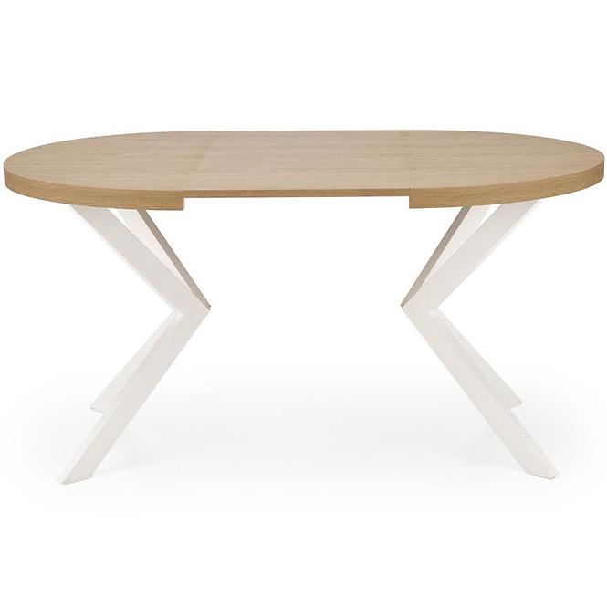 Asztall Peroni 100x250 lap/acél – tölgy arany/fehér