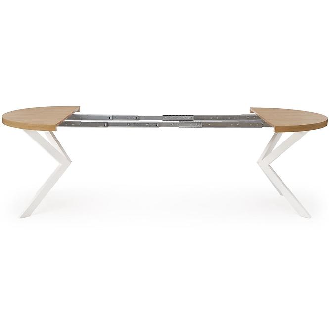 Asztall Peroni 100x250 lap/acél – tölgy arany/fehér