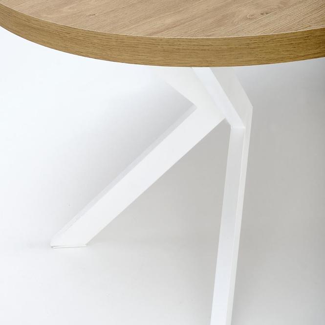 Asztall Peroni 100x250 lap/acél – tölgy arany/fehér