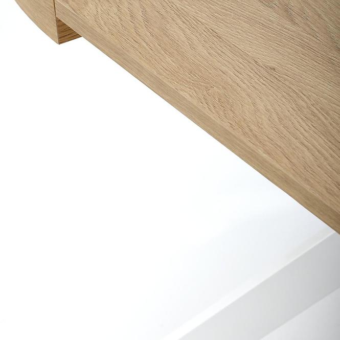 Asztall Peroni 100x250 lap/acél – tölgy arany/fehér