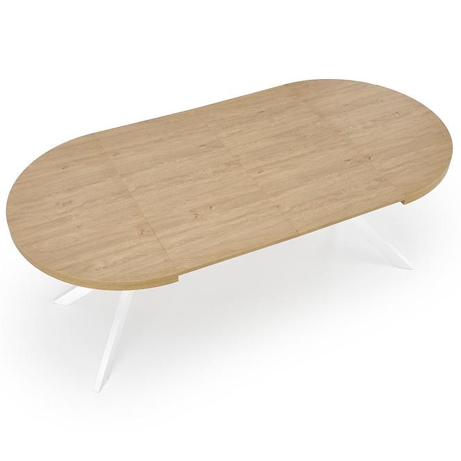 Asztall Peroni 100x250 lap/acél – tölgy arany/fehér,9