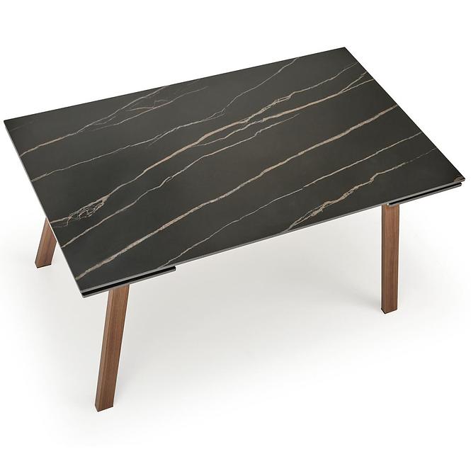 Asztall Lozano 82x140 spiek/acél – fekete üveggolyó/dió,6