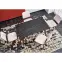Asztall Lozano 82x140 spiek/acél – fekete üveggolyó/dió,12