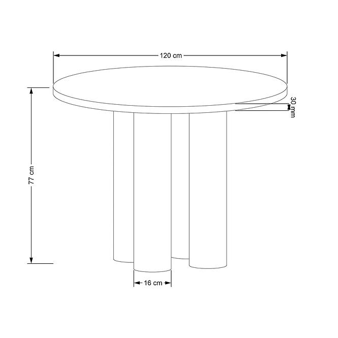 Asztall Elefante 120 mdf - természetes