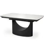Asztall Osman 90x160 ceramika/mdf - fehér üveggolyó/fekete