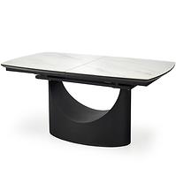 Asztall Osman 90x160 ceramika/mdf - fehér üveggolyó/fekete