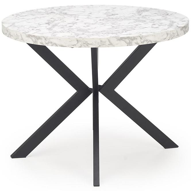 Asztall Peroni 100x250 lap/acél – fehér üveggolyó/fekete