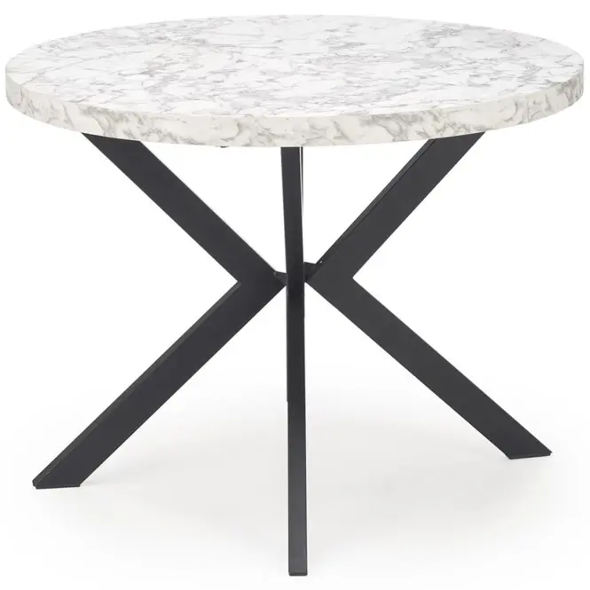 Asztall Peroni 100x250 lap/acél – fehér üveggolyó/fekete,2