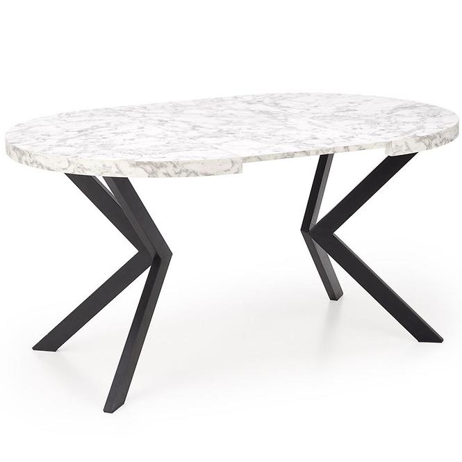 Asztall Peroni 100x250 lap/acél – fehér üveggolyó/fekete