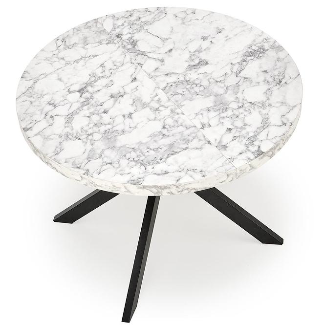 Asztall Peroni 100x250 lap/acél – fehér üveggolyó/fekete