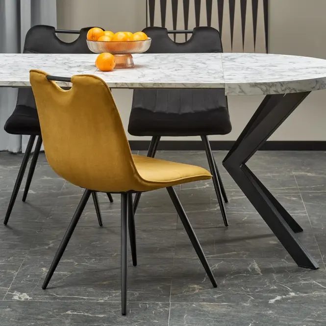 Asztall Peroni 100x250 lap/acél – fehér üveggolyó/fekete,12
