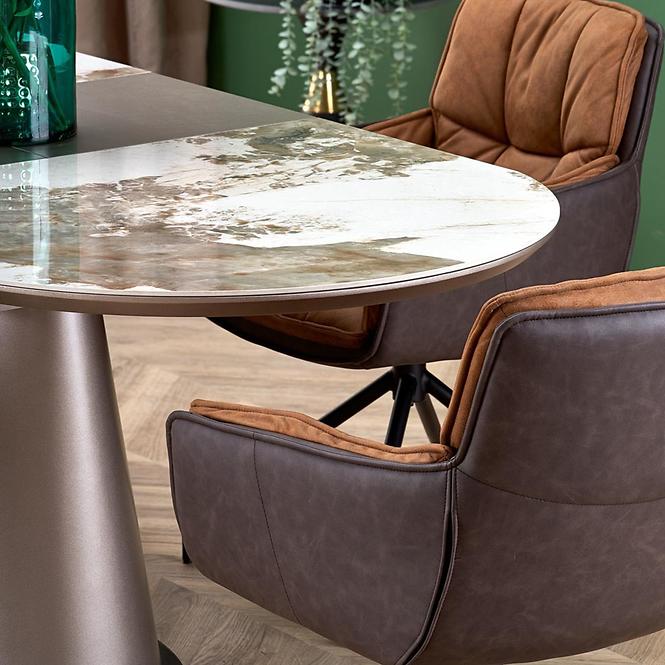 Asztall Robinson 90x160 ceramika/mdf – beżowy üveggolyó/capuc
