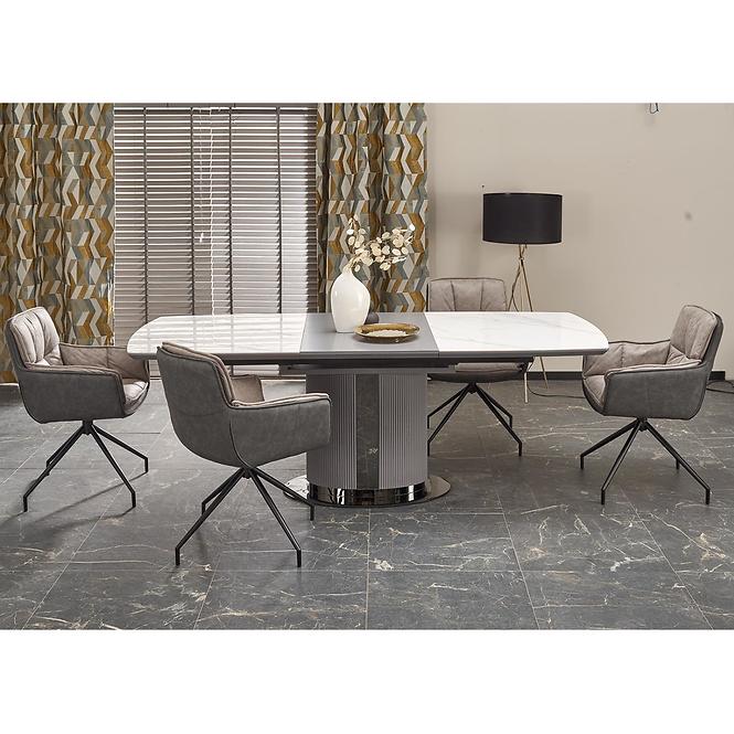 Asztall Dancan 90x160 ceramika/mdf – üveggolyó/hamu