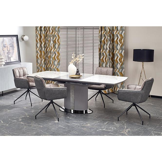 Asztall Dancan 90x160 ceramika/mdf – üveggolyó/hamu