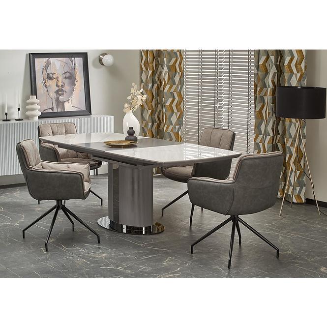 Asztall Dancan 90x160 ceramika/mdf – üveggolyó/hamu