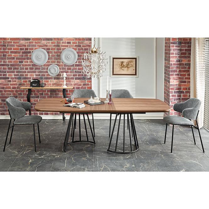 Asztall Everton mdf/acél - dió/fekete