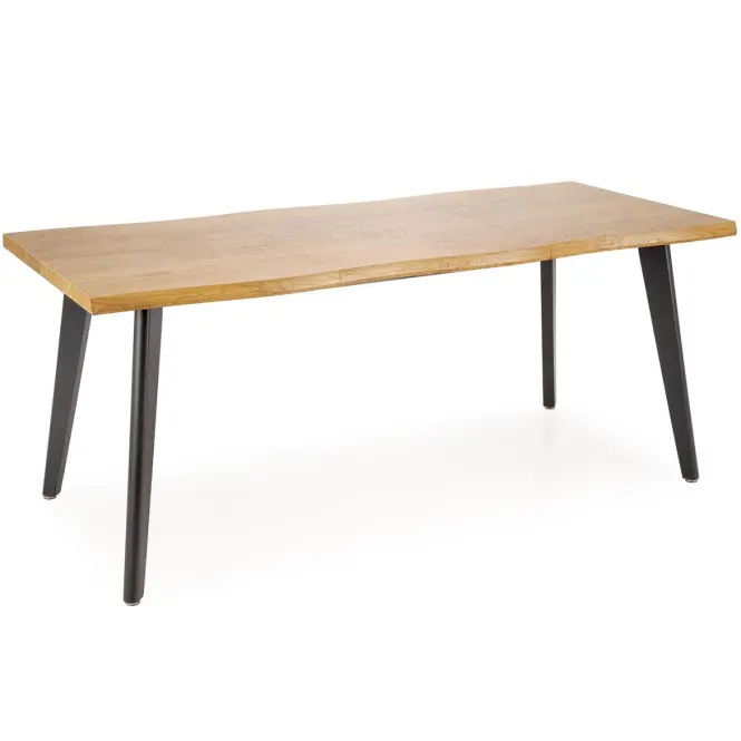 Asztall Dickson 2 88x150 mdf/acél – természetes/fekete