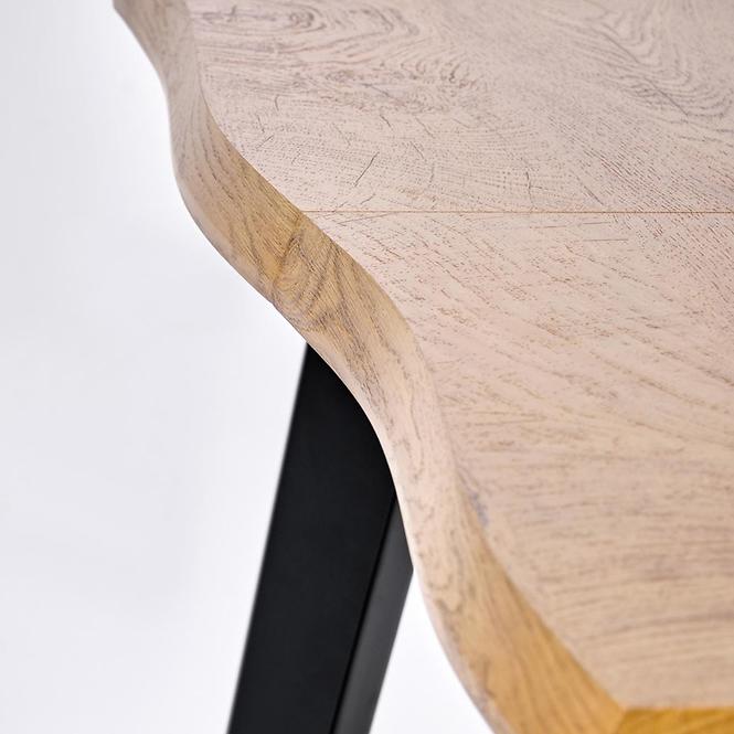 Asztall Dickson 2 88x150 mdf/acél – természetes/fekete