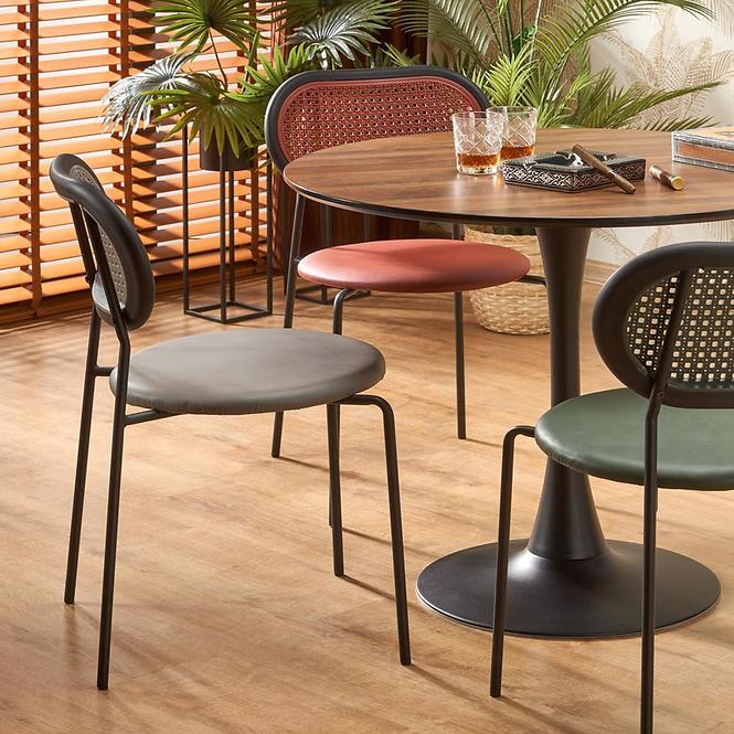 Asztall Olmo mdf/acél – dió/fekete