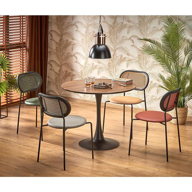 Asztall Olmo mdf/acél – dió/fekete