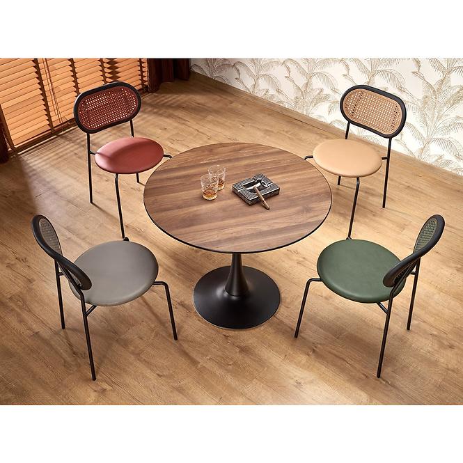 Asztall Olmo mdf/acél – dió/fekete