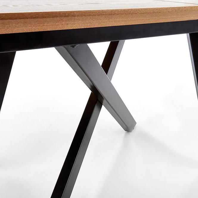Asztall Capital 180x240 mdf/acél – tölgy arany/fekete