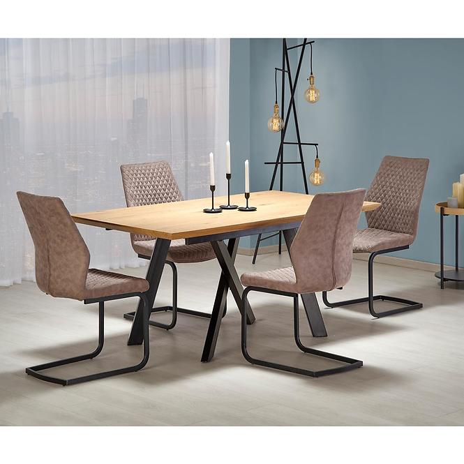 Asztall Capital 180x240 mdf/acél – tölgy arany/fekete